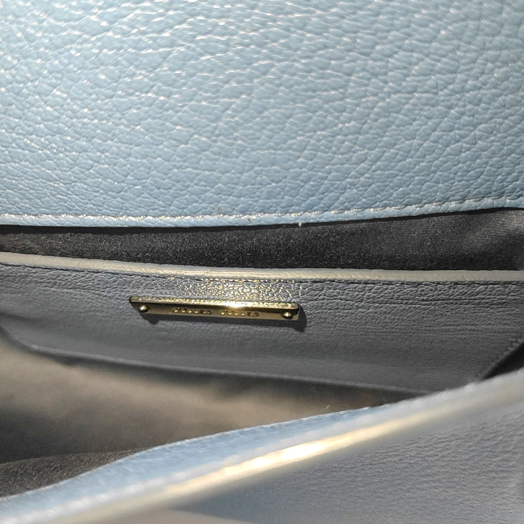 Calfskin Shoulder Bag Blue
