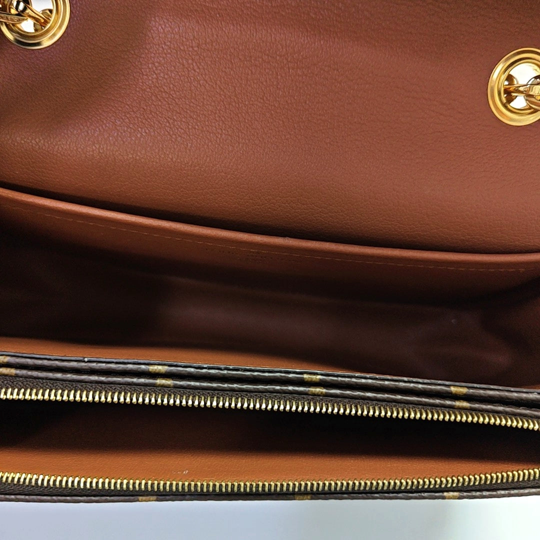 MARCEAU Monogram Coated Canvas Brown