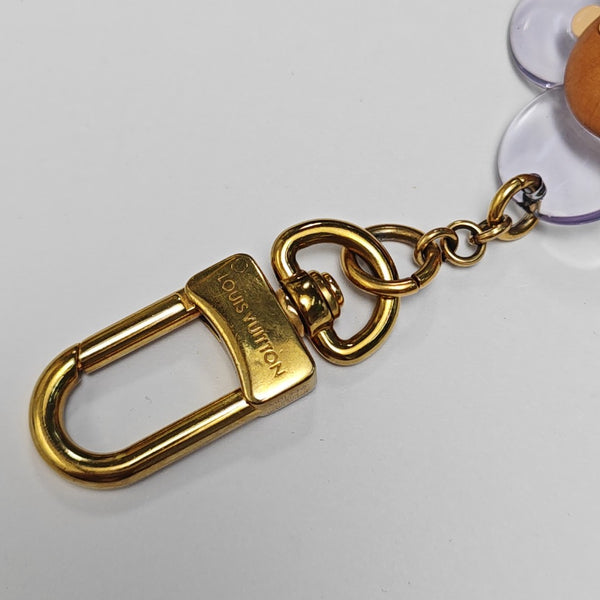 Synthetic Bag Charm Brown