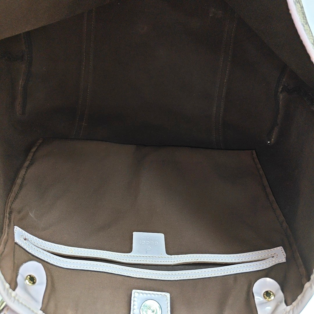 Monogram Coated Canvas Tote Bag Beige