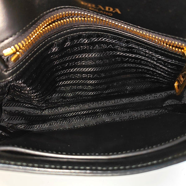 Sidonie Saffiano Calfskin Black