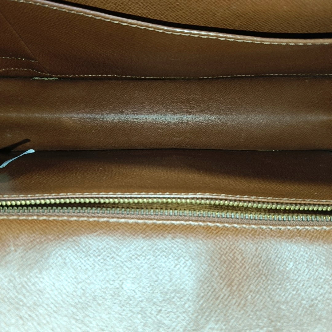 DAME GM Monogram Coated Canvas Brown