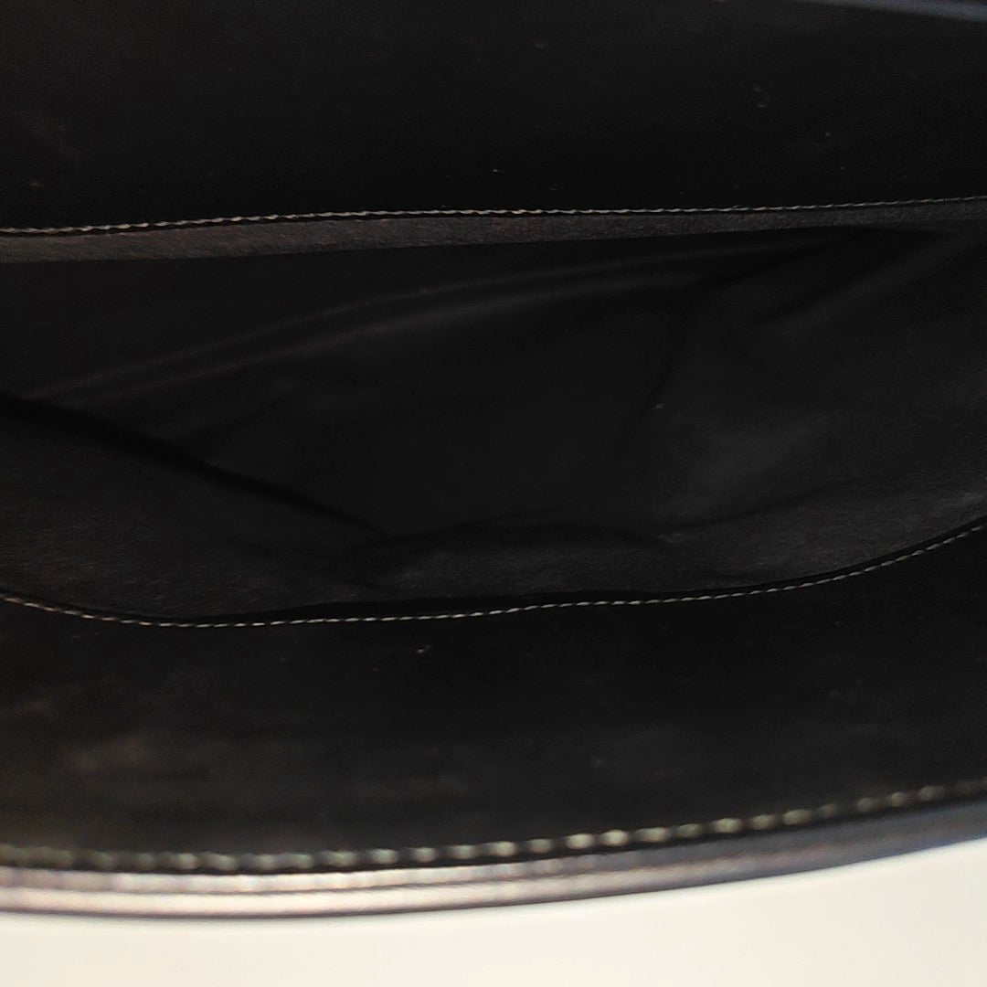 Calfskin Top Handle Bag Black
