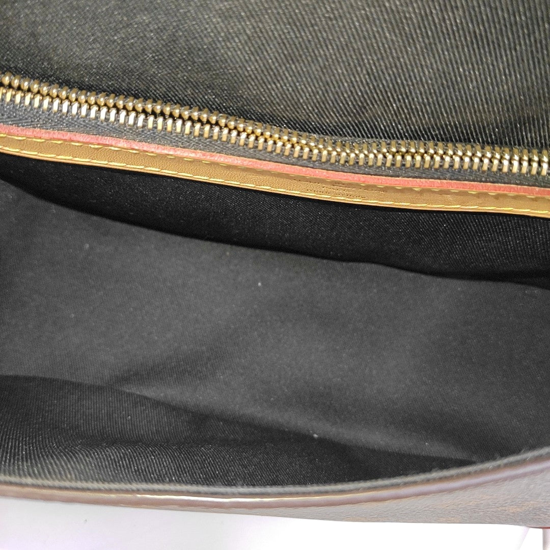 DIANE Monogram Coated Canvas Brown
