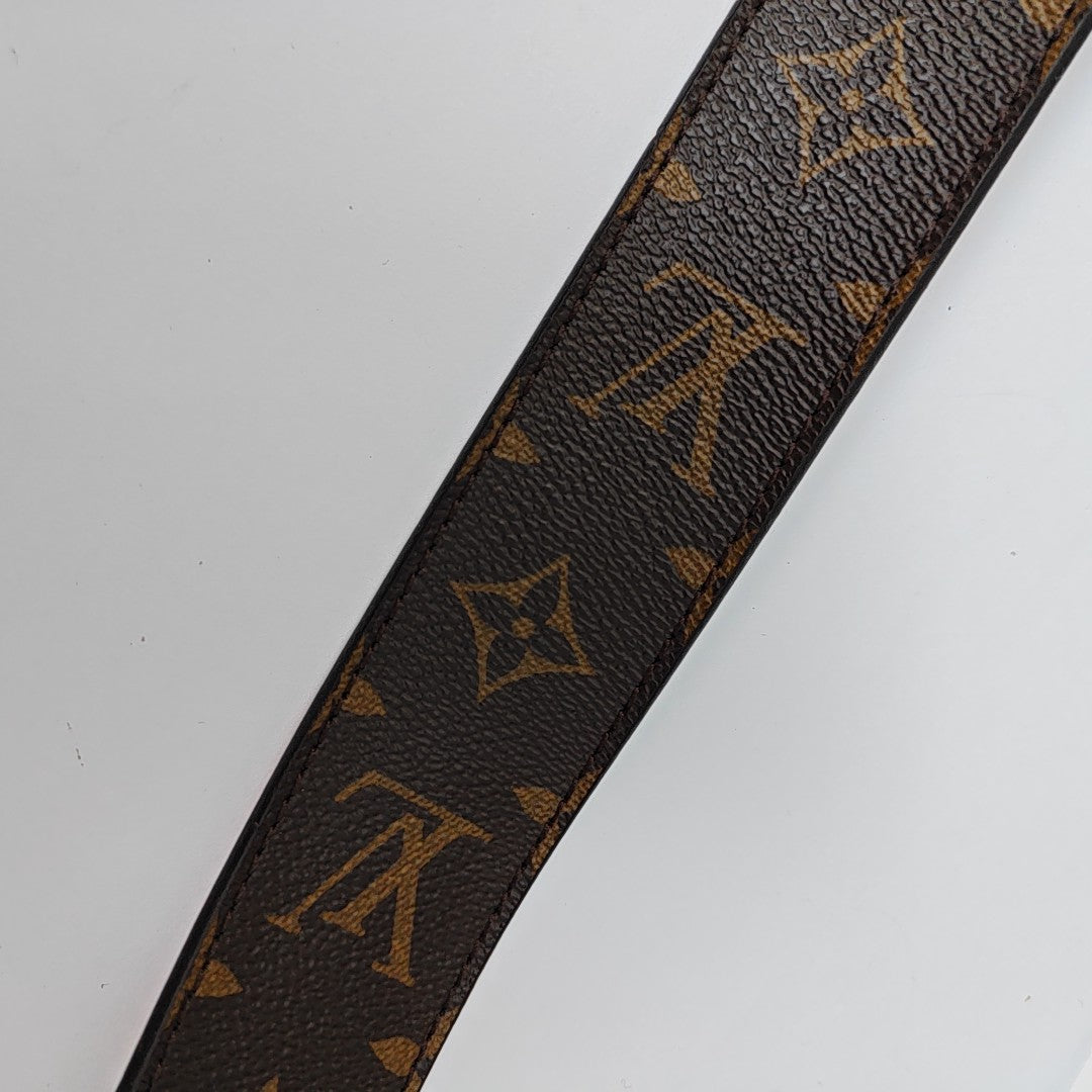 Monogram Coated Canvas Bag Strap Brown