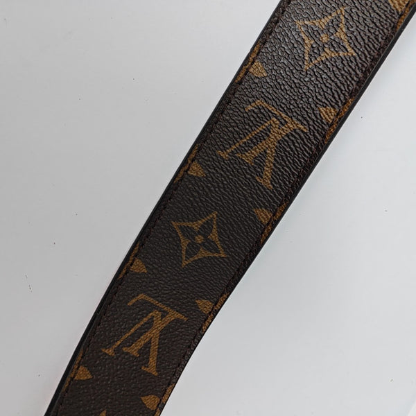 Monogram Coated Canvas Bag Strap Brown