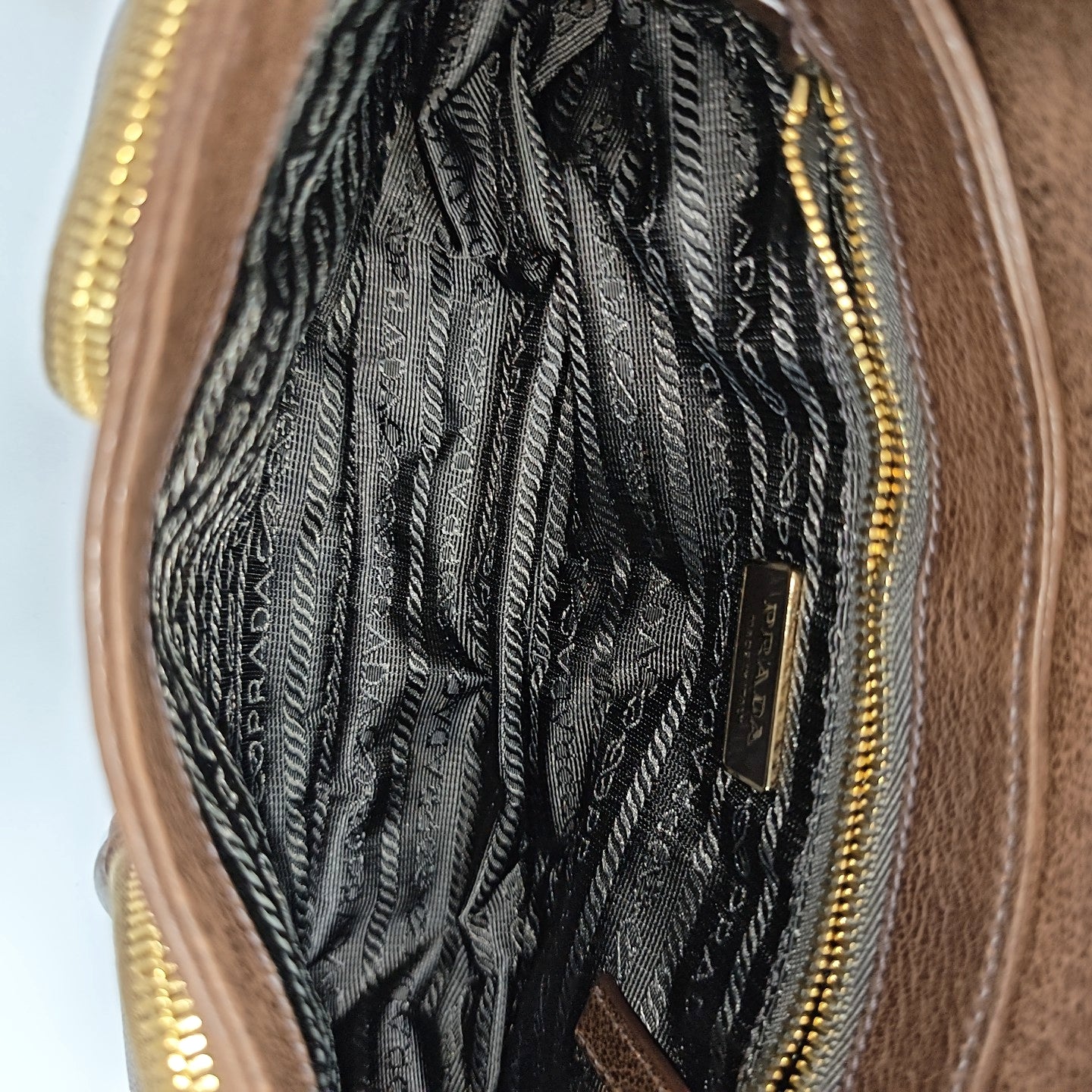 Calfskin Top Handle Bag Brown