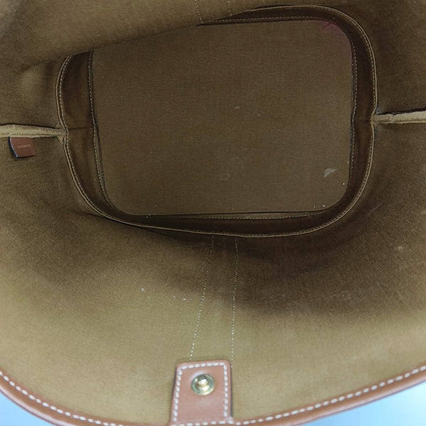 Authenticated pre-owned  TRIOMPHE CANVAS Medium Coated Canvas Brown - Bucket Bag at Looply