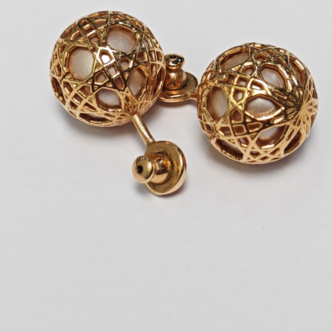 Metal Gold Stud Earrings