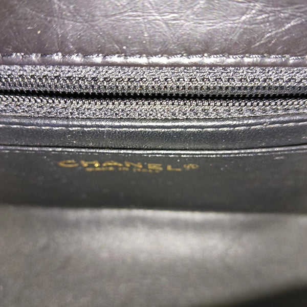 2.55 224 (mini) Chevron Calfskin Black