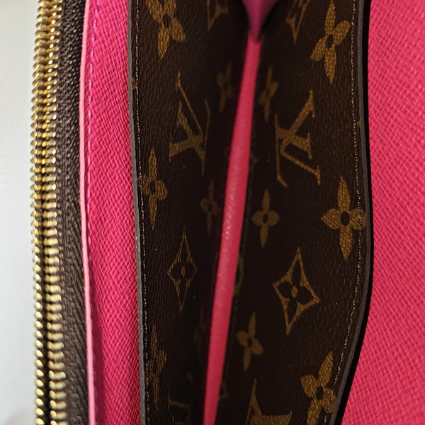 EMILIE Monogram Coated Canvas Brown Wallet