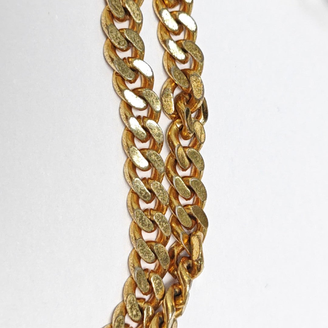 CD Navy Metal Gold Necklace