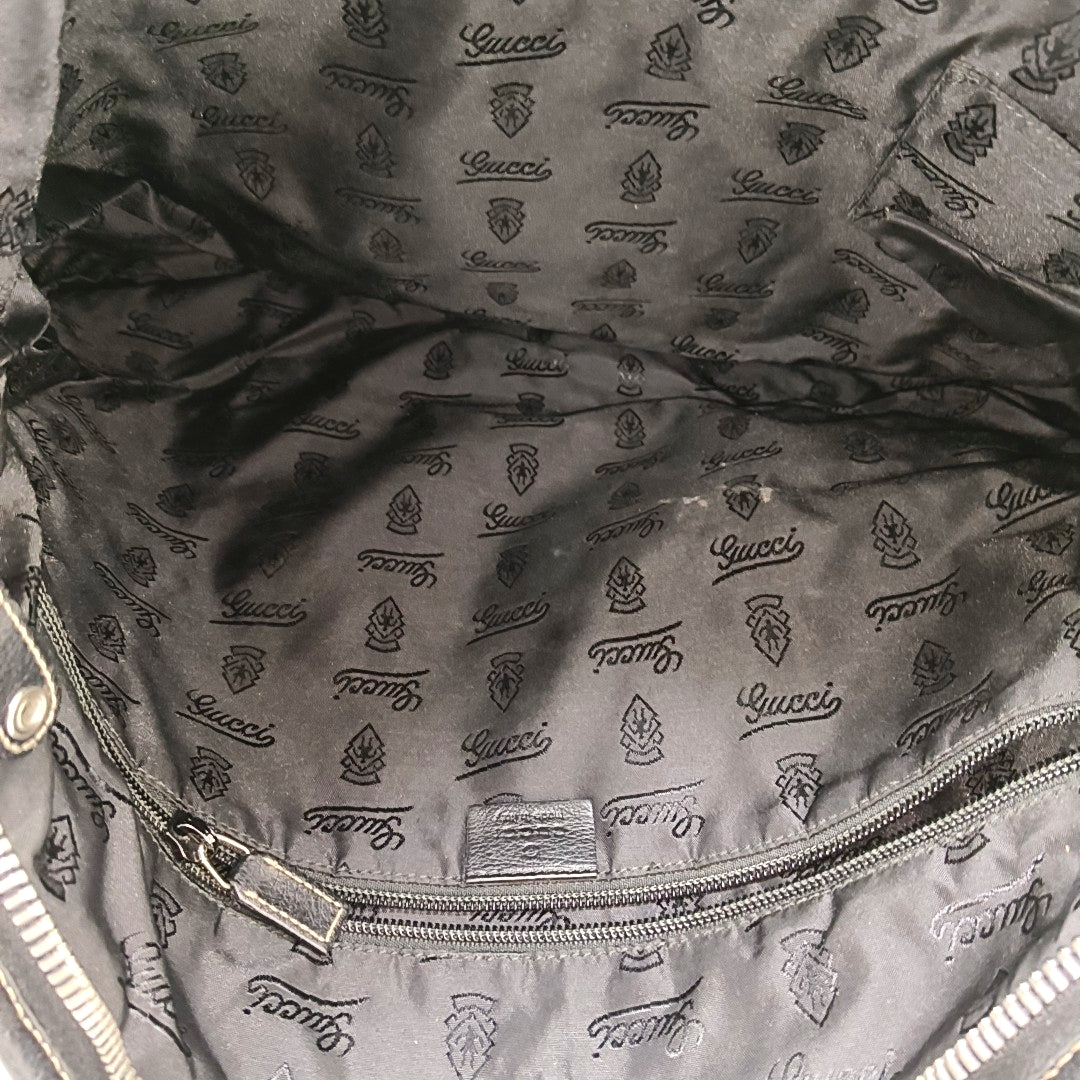 Monogram Calfskin Tote Bag Black