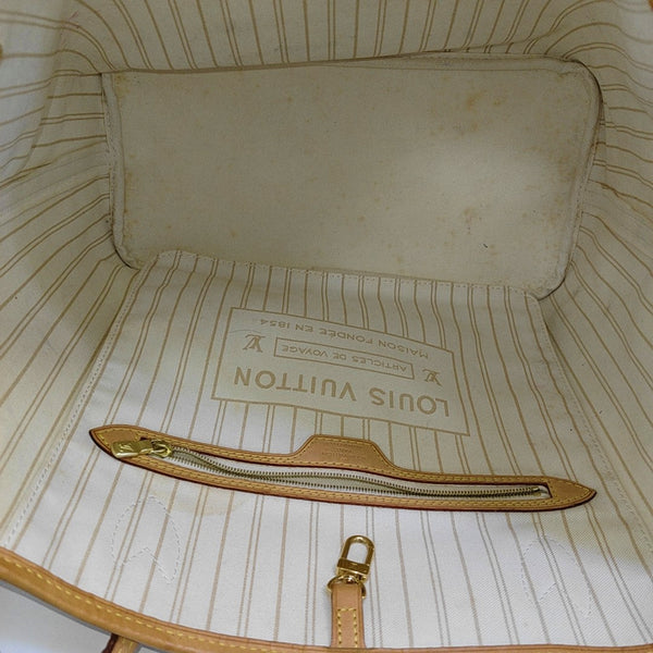 NEVERFULL MM Damier Azur Coated Canvas Beige