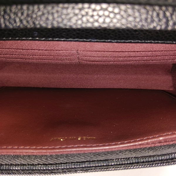 WOC Quilted Grained Calfskin Black