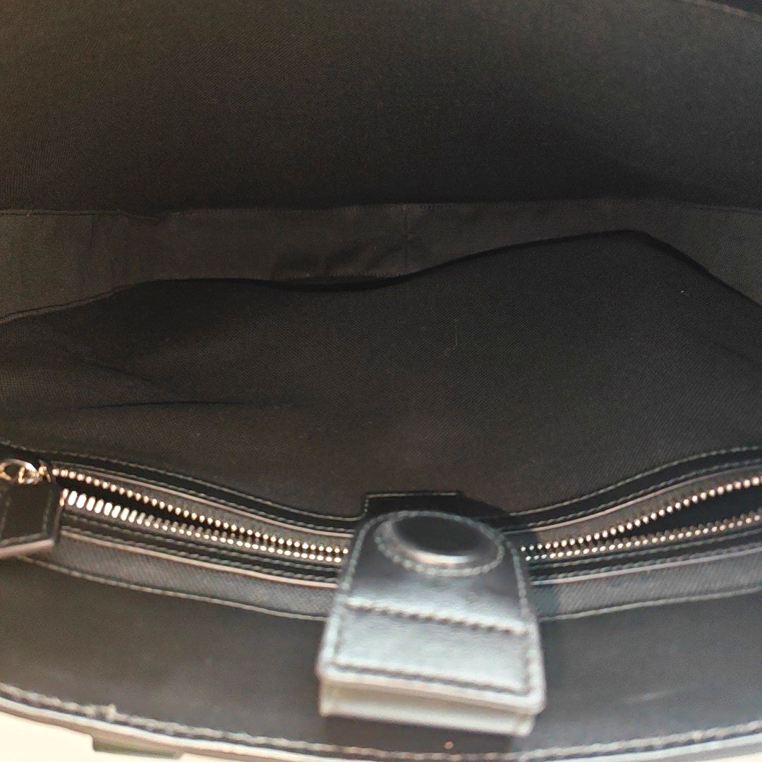 Monogram Coated Canvas Tote Bag Medium Black