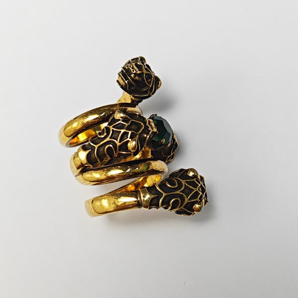 Le Marché Des Merveilles Crystal Gold Ring EU 53
