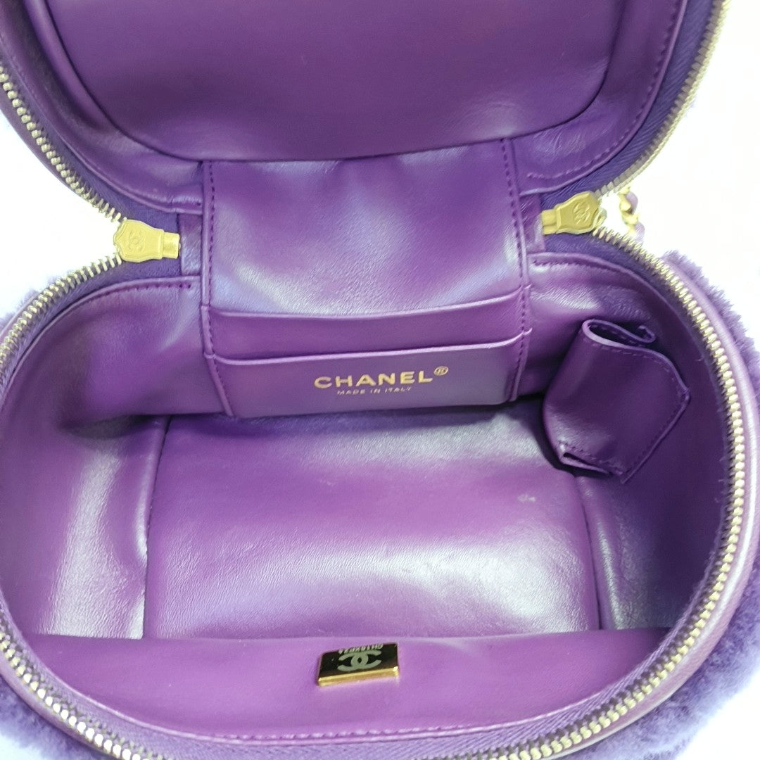 Fabric Shoulder Bag Purple