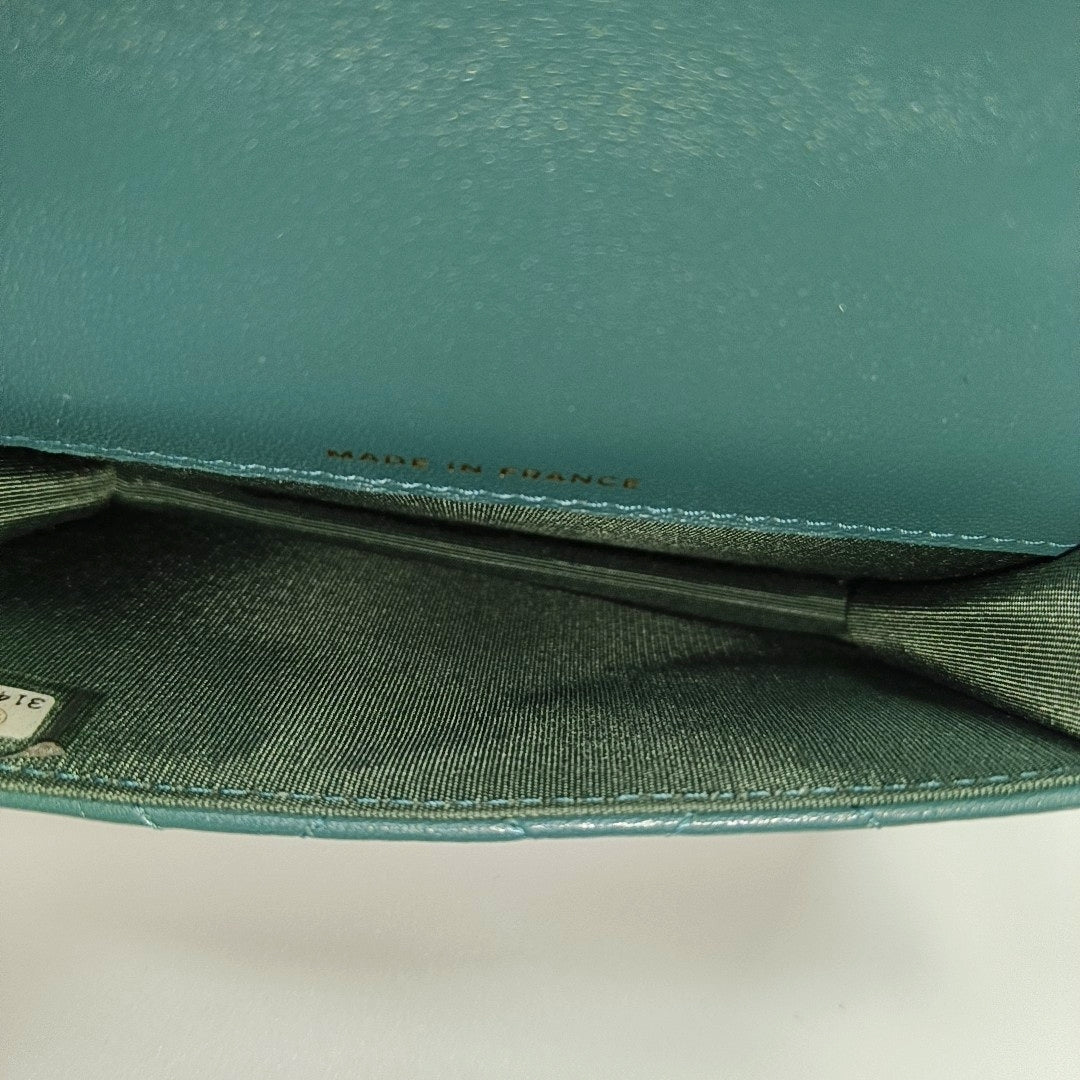 Quilted Lambskin Shoulder Bag Green