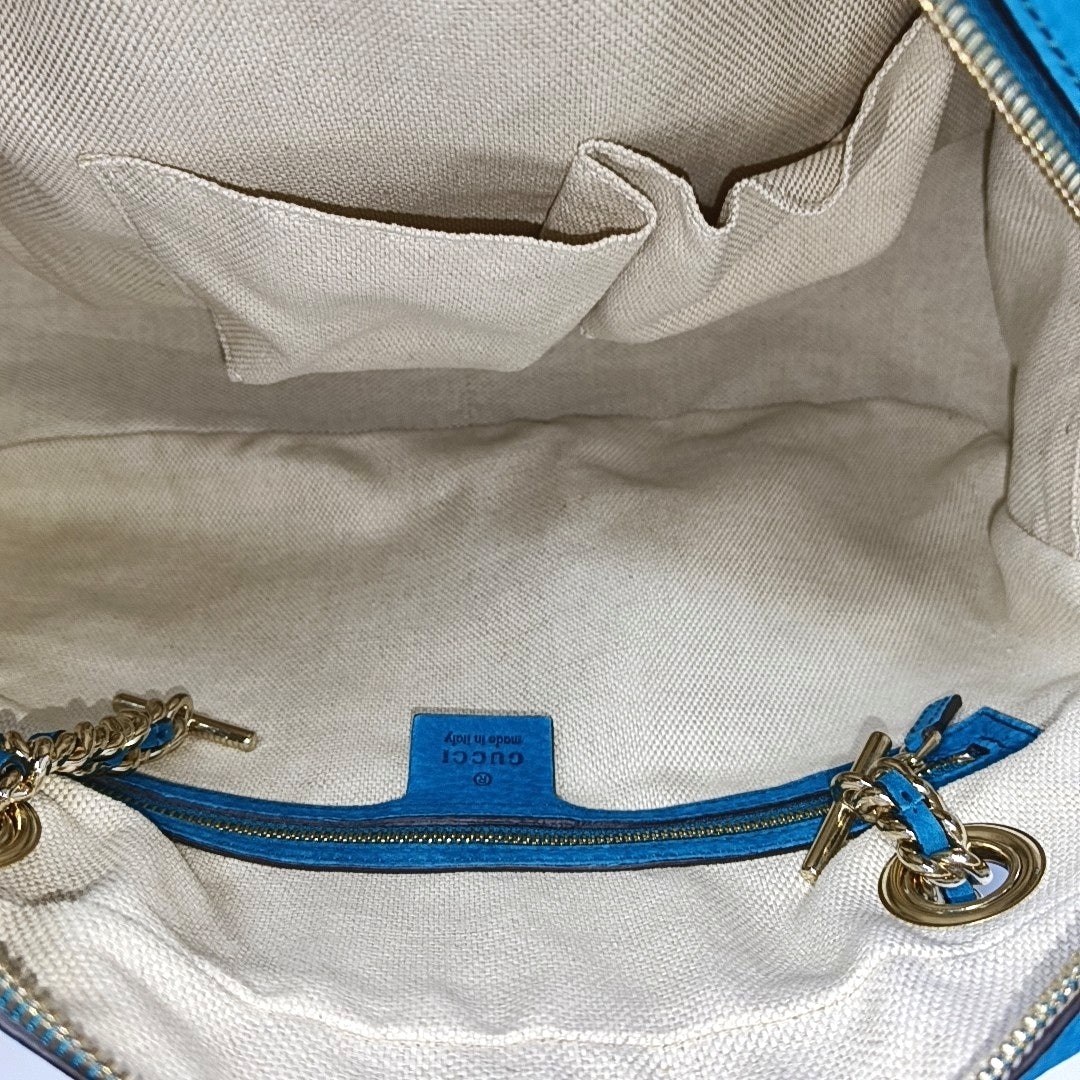 Soho Quilted Calfskin Blue