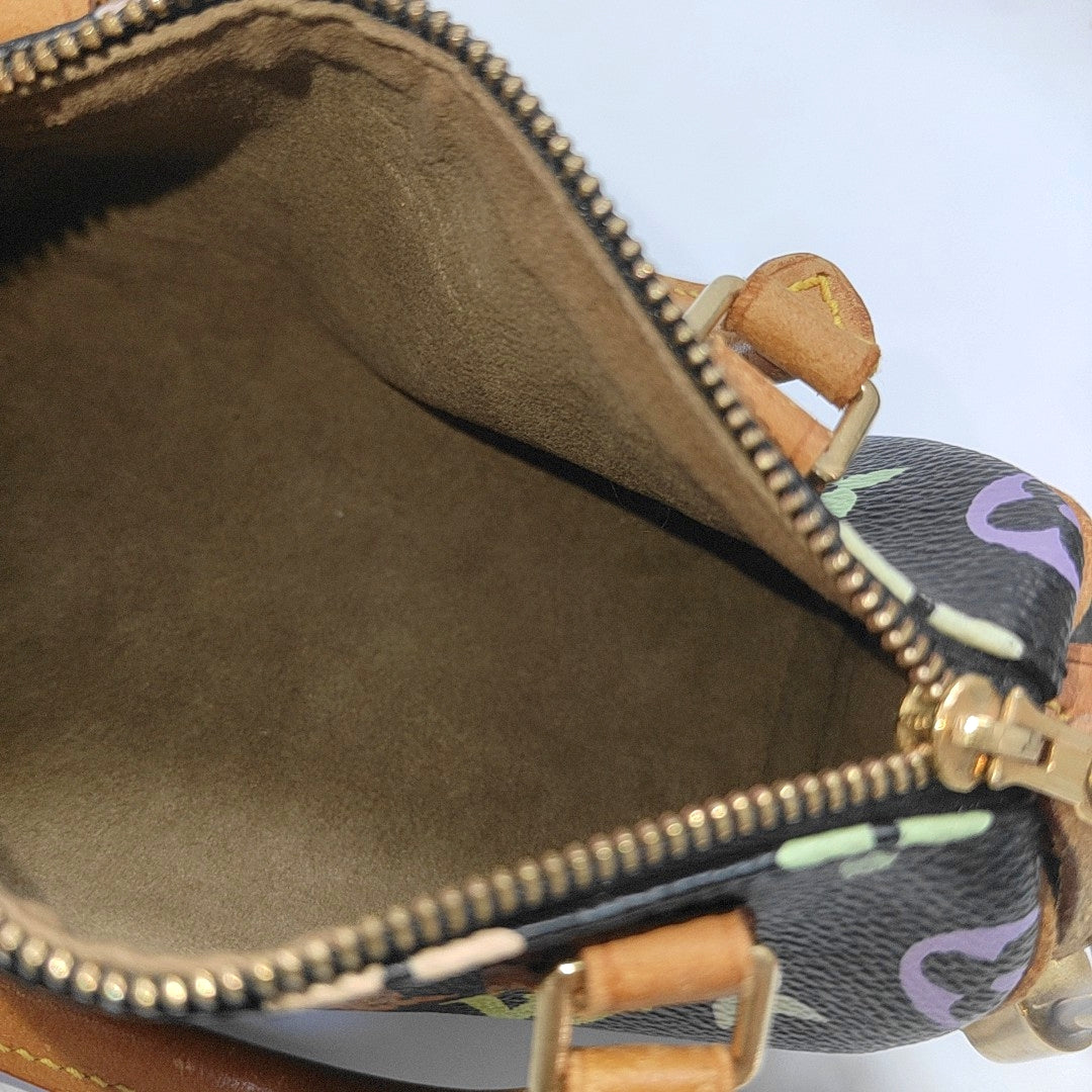 LV × TM SPEEDY Nano Lona Monogram Revestida Negra