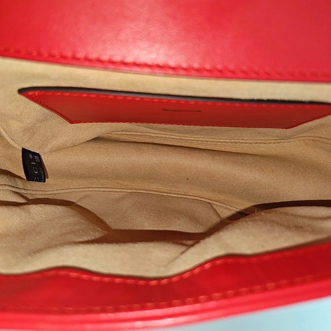GG Marmont Mini Quilted Calfskin Red