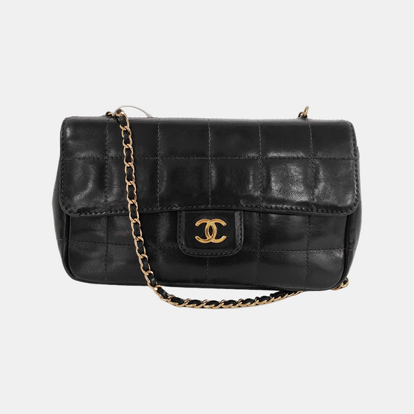 CHOCOLATE BAR Mini Quilted Lambskin Black
