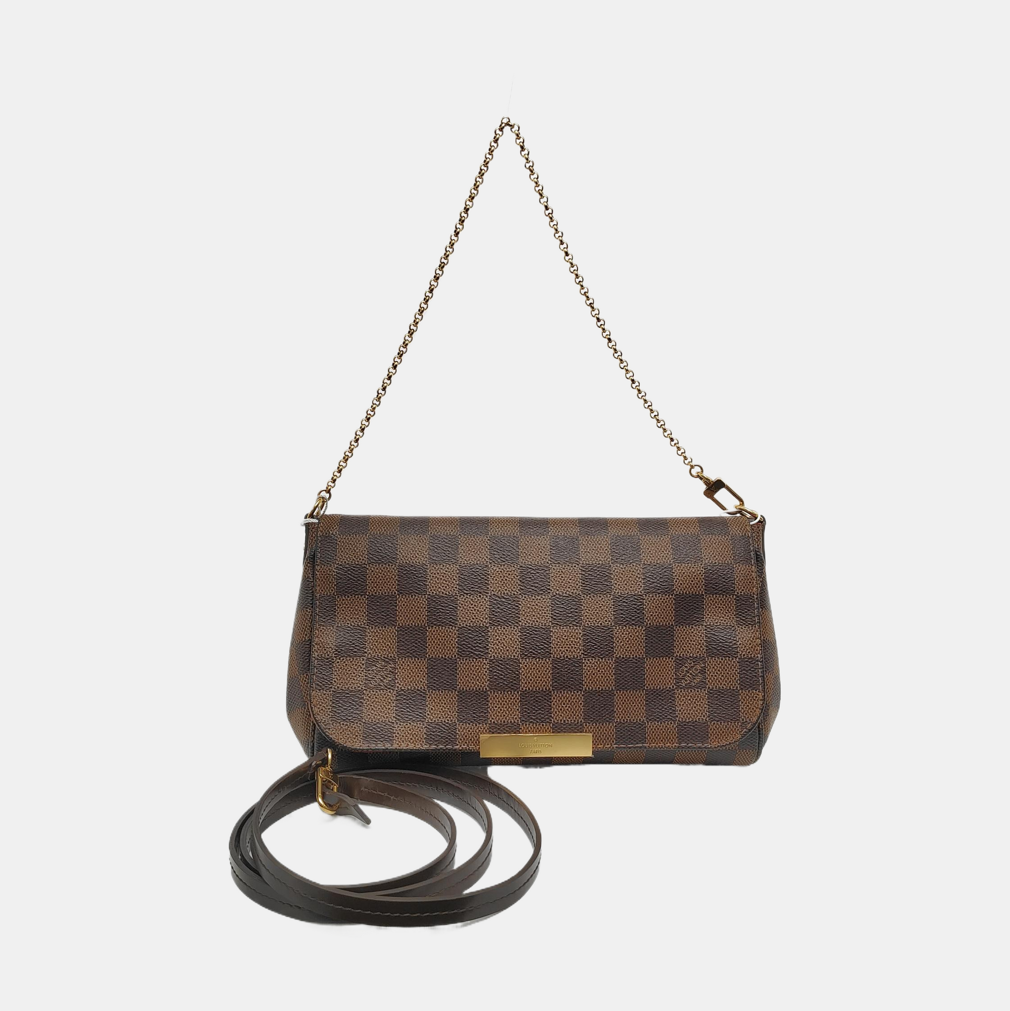 FAVORITE PM Damier Ebene Coated Canvas Brown