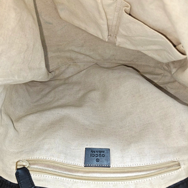 Monogram Fabric Tote Bag Black