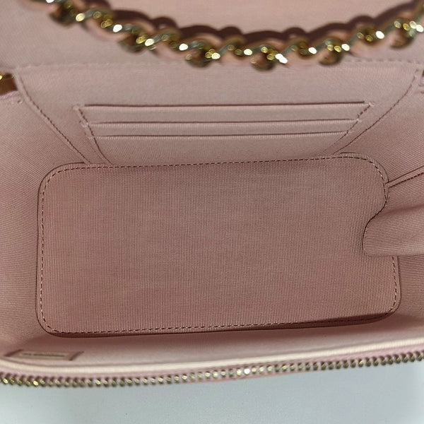 VANITY CASE Small Quilted Grained Calfskin Pink