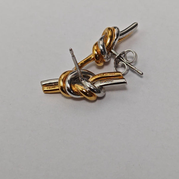 KNOT Brass Gold Stud Earrings