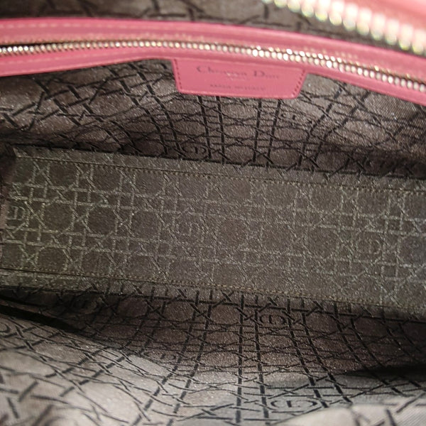 Lady Dior Large Cannage Lambskin Red