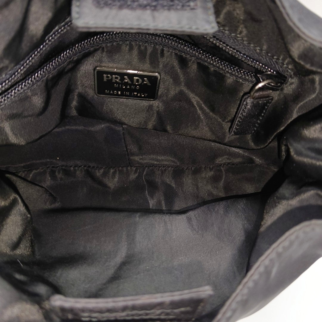 Nylon Shoulder Bag Black