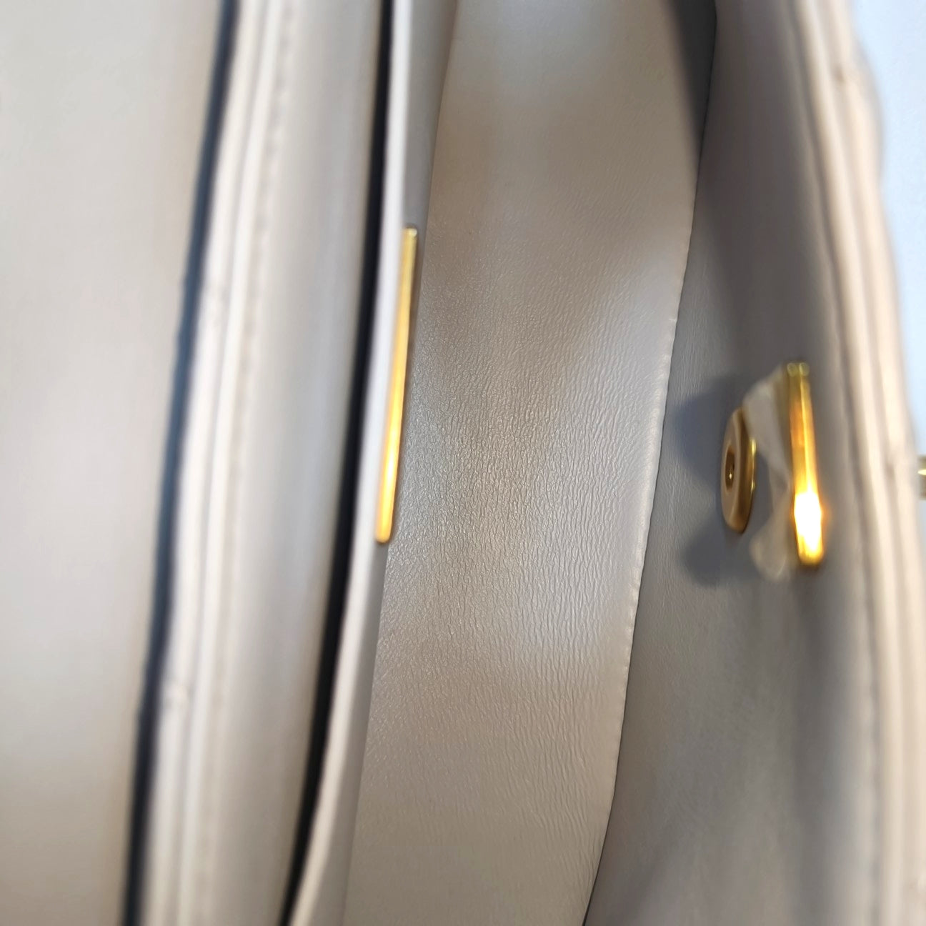 Quilted Calfskin Shoulder Bag Gray