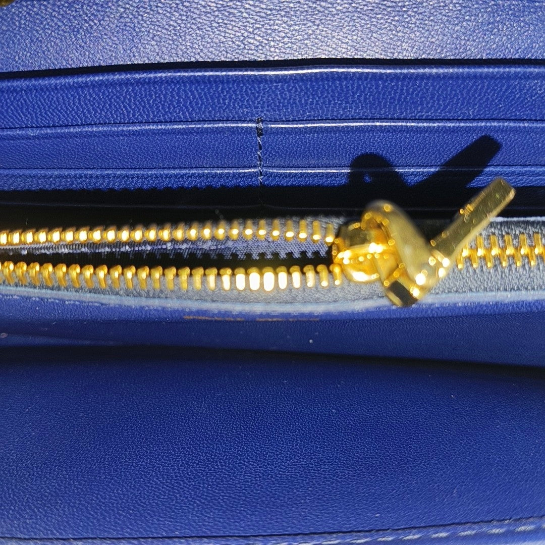 Quilted Lambskin Shoulder Bag Blue