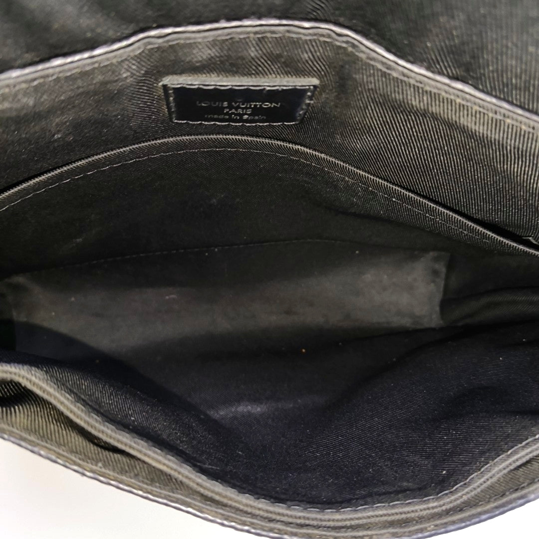DISTRICT PM Monogram Coated Canvas Black