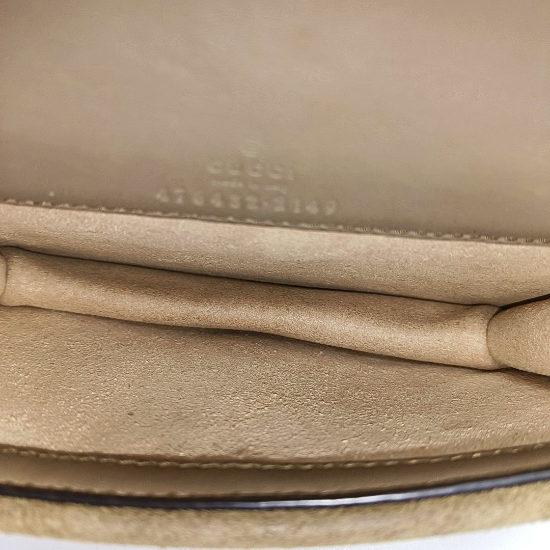 Dionysus Super Mini Monogram Coated Canvas Beige