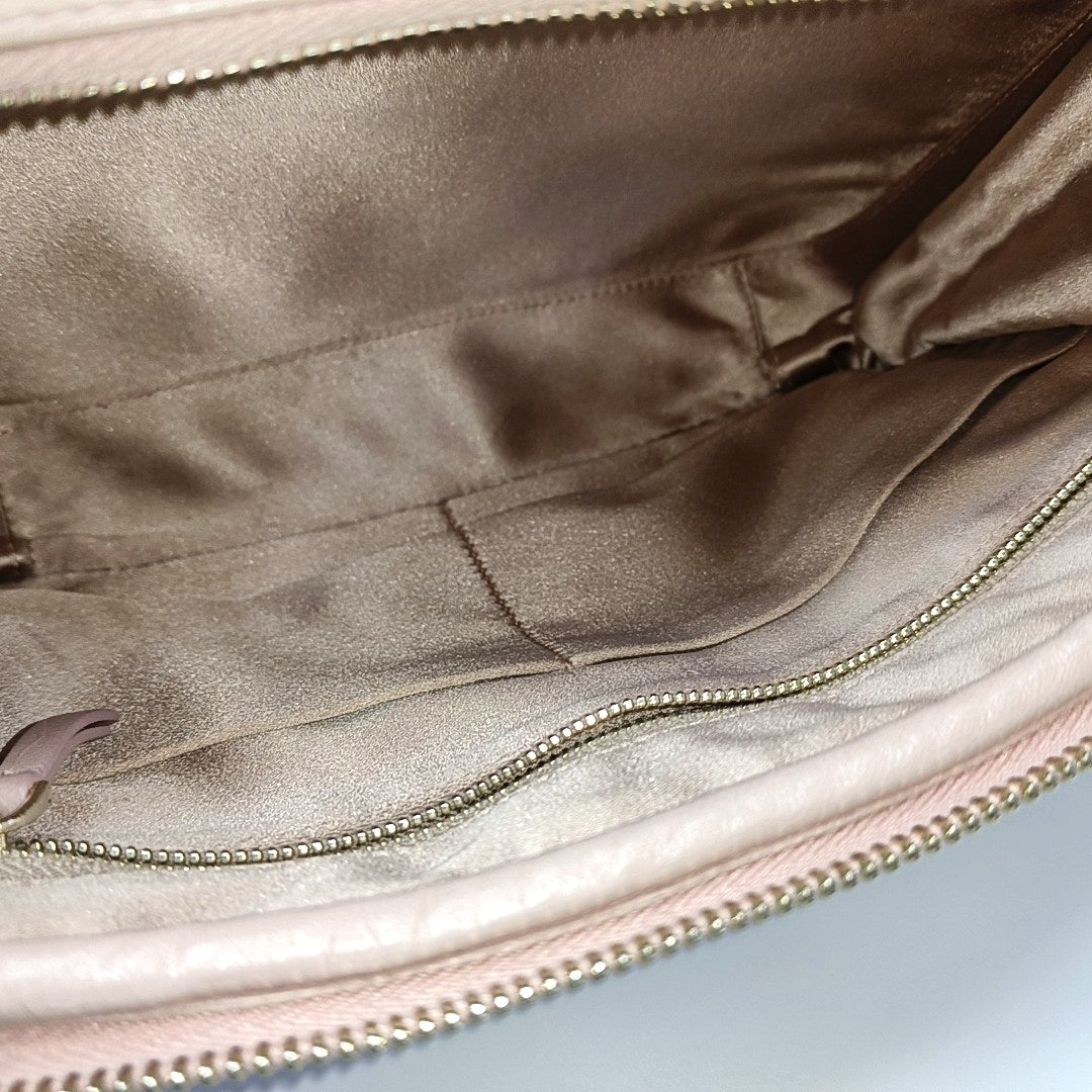 Quilted Lambskin Shoulder Bag Pink