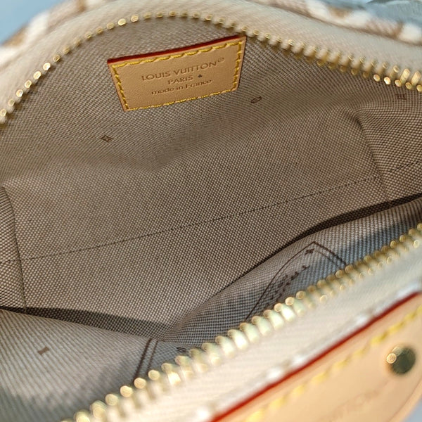 Monogram Fabric Top Handle Bag Gray