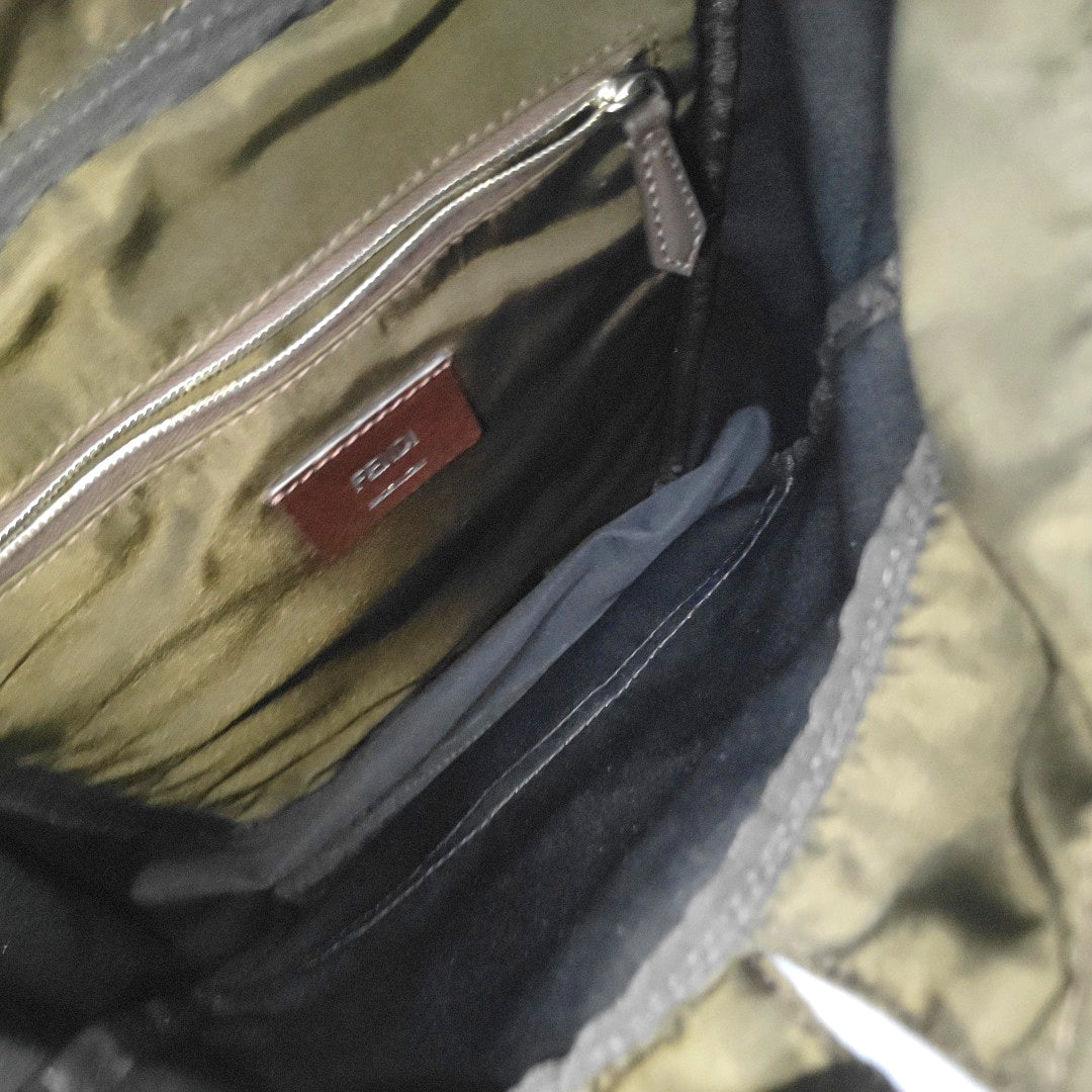 Canvas Top Handle Bag Small Brown