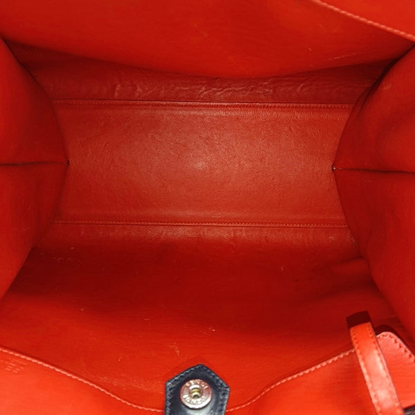 Calfskin Top Handle Bag Blue