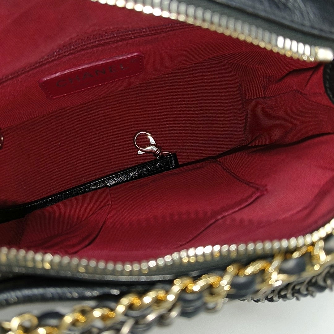 GABRIELLE Small Quilted Calfskin Black