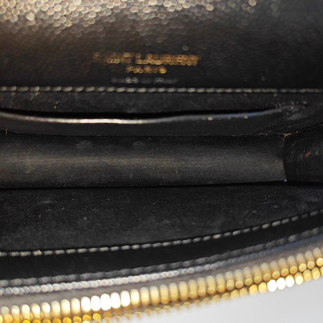 MONOGRAM Chevron Calfskin Black
