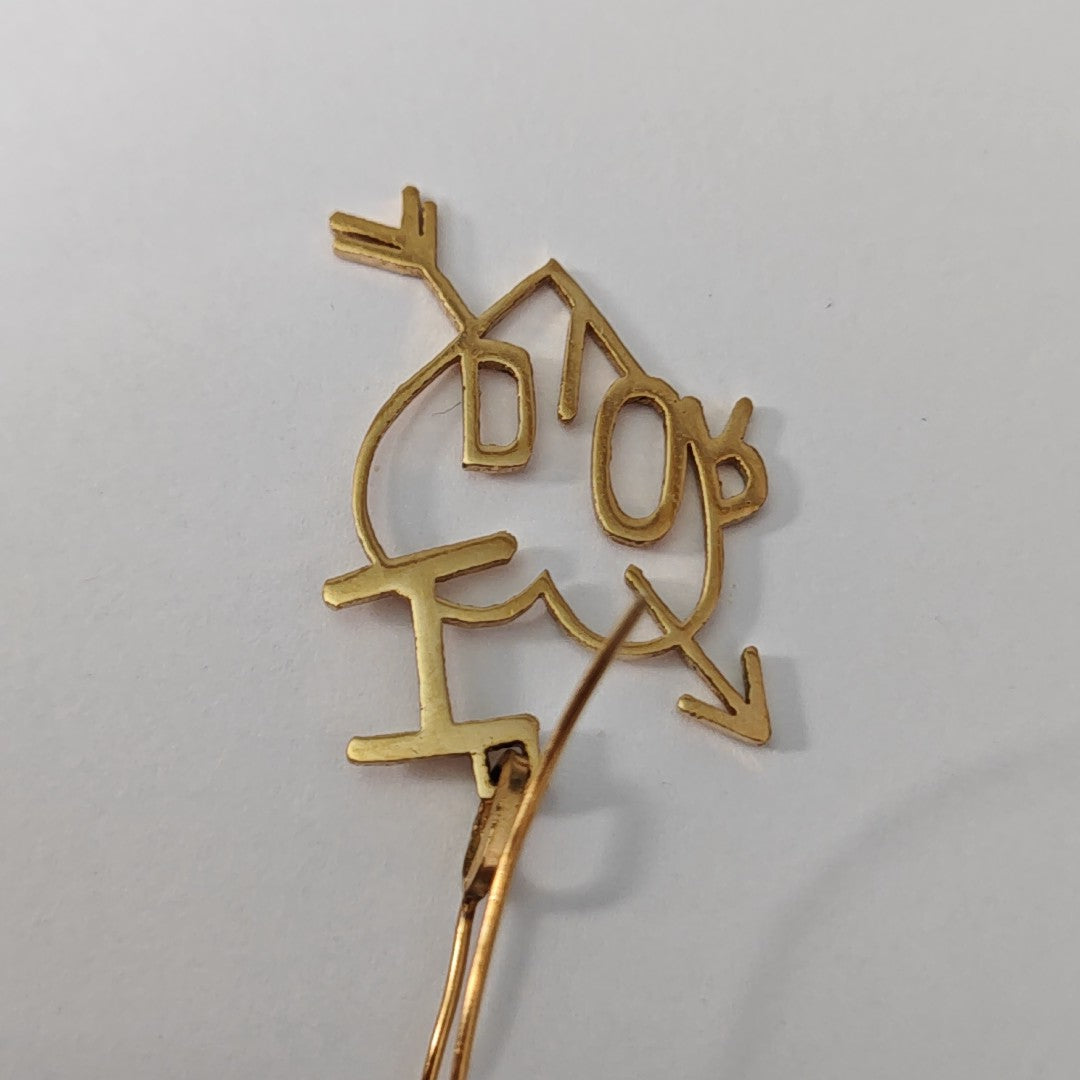 Dio(r)evolution Metal Gold Stud Earrings
