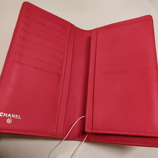 Quilted Calfskin Wallet Pink