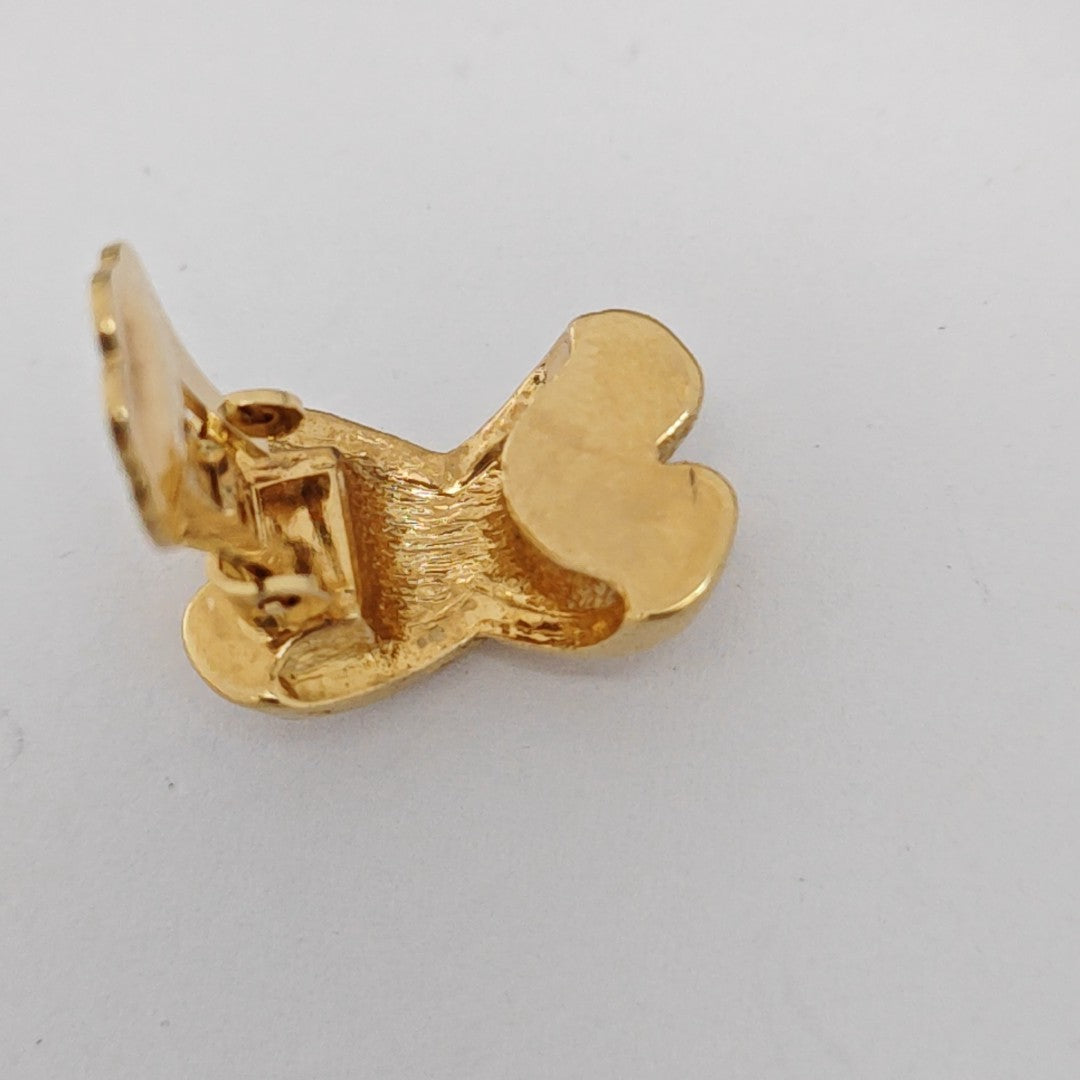 Metal Gold Clip On Earrings
