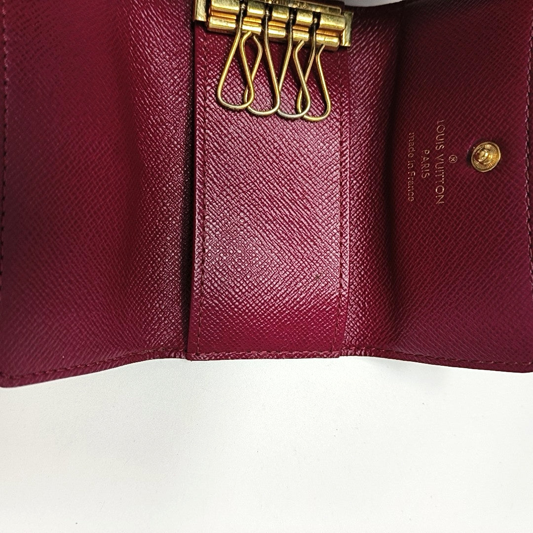 Monogram Coated Canvas Key Pouch Brown