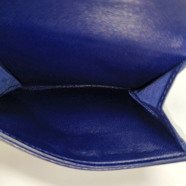 Dioraddict Cannage Calfskin Blue Wallet