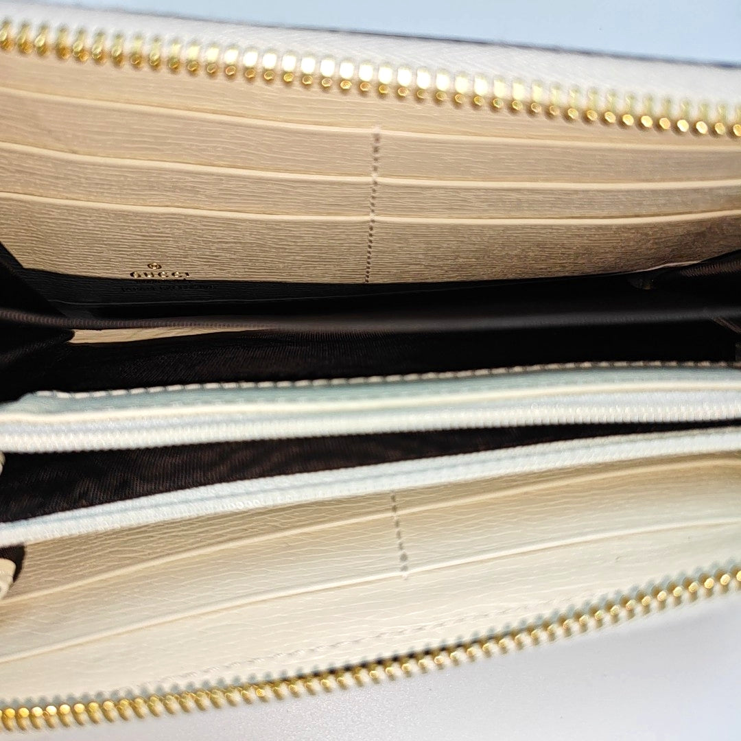 Ophidia Mini Monogram Coated Canvas Beige Wallet