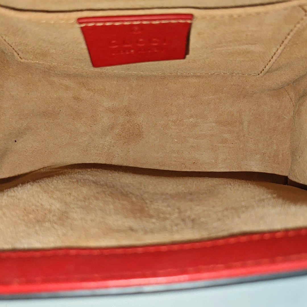 Padlock Small Calfskin Red